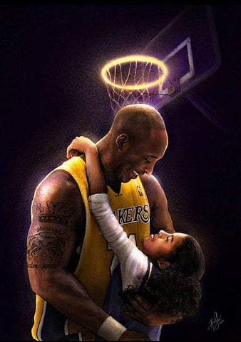 Kobe Bryant Gigi RIP, 24, basketball, bryant, gold, kobe, lakers, mamba,  nba, HD phone wallpaper