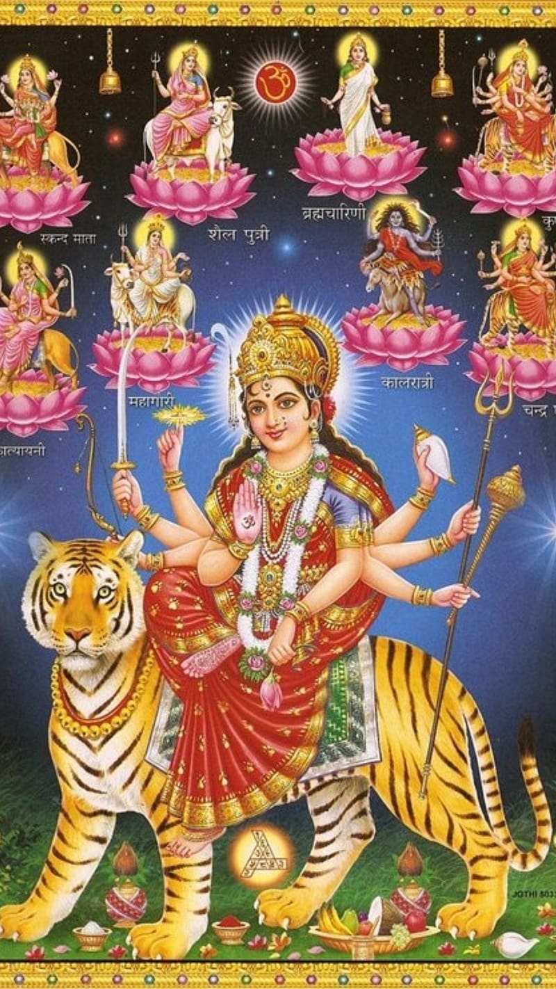 Nav Durga with different avatar, nav durga, HD phone wallpaper | Peakpx