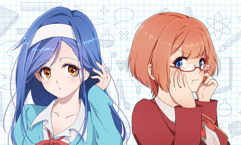 Anime, We Never Learn, Bokutachi wa Benkyou ga Dekinai, Fumino Furuhashi,  Blue Hair, HD wallpaper | Peakpx