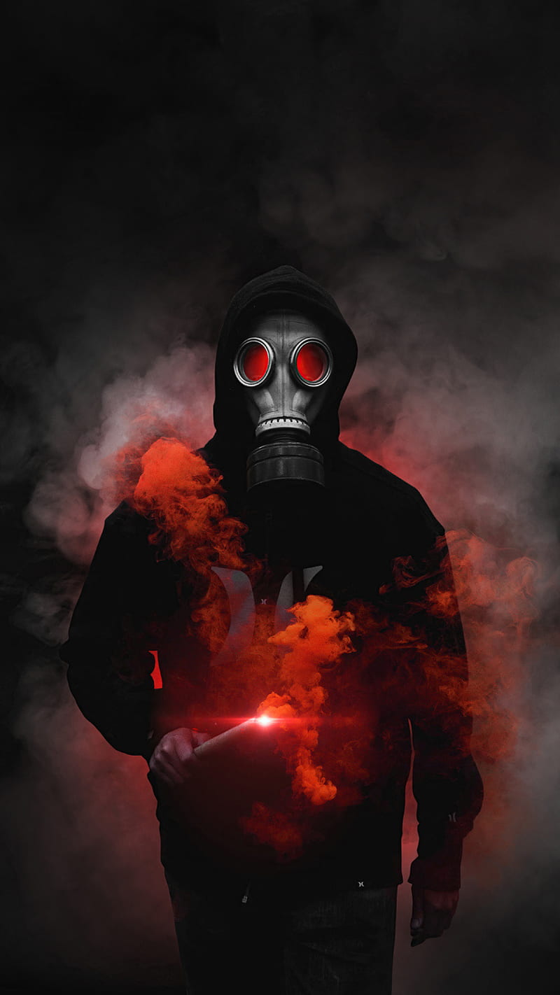 Gas Mask Freak, Person, Gas Mask, HD phone wallpaper
