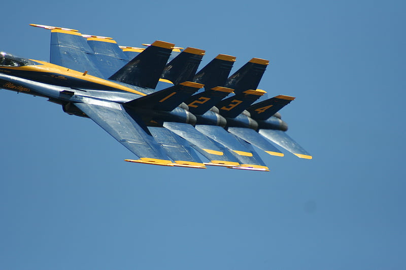 blue angels in a line, airshow, aircraft, airplanes, planes, HD wallpaper