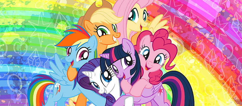 My Little Pony, My Little Pony: Friendship is Magic, Twilight Sparkle , Rarity (My Little Pony) , Rainbow Dash , Applejack (My Little Pony) , Fluttershy (My Little Pony) , Pinkie Pie, HD wallpaper