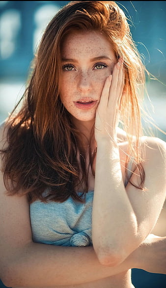 Women Outdoors Redhead Model Portrait Display Sabrina Lynn Freckles Depth Of Field Hd
