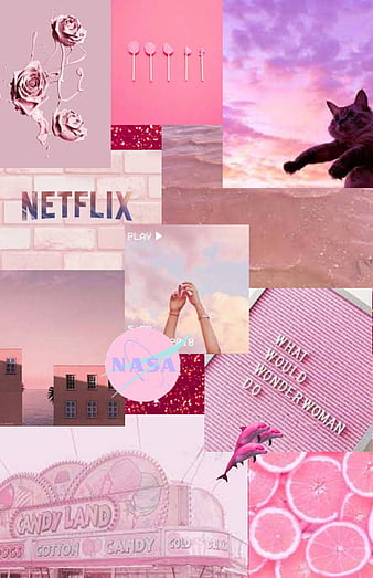 Fashionable in Pink, cut out, collage, woman, silhouette, girl, bright ...
