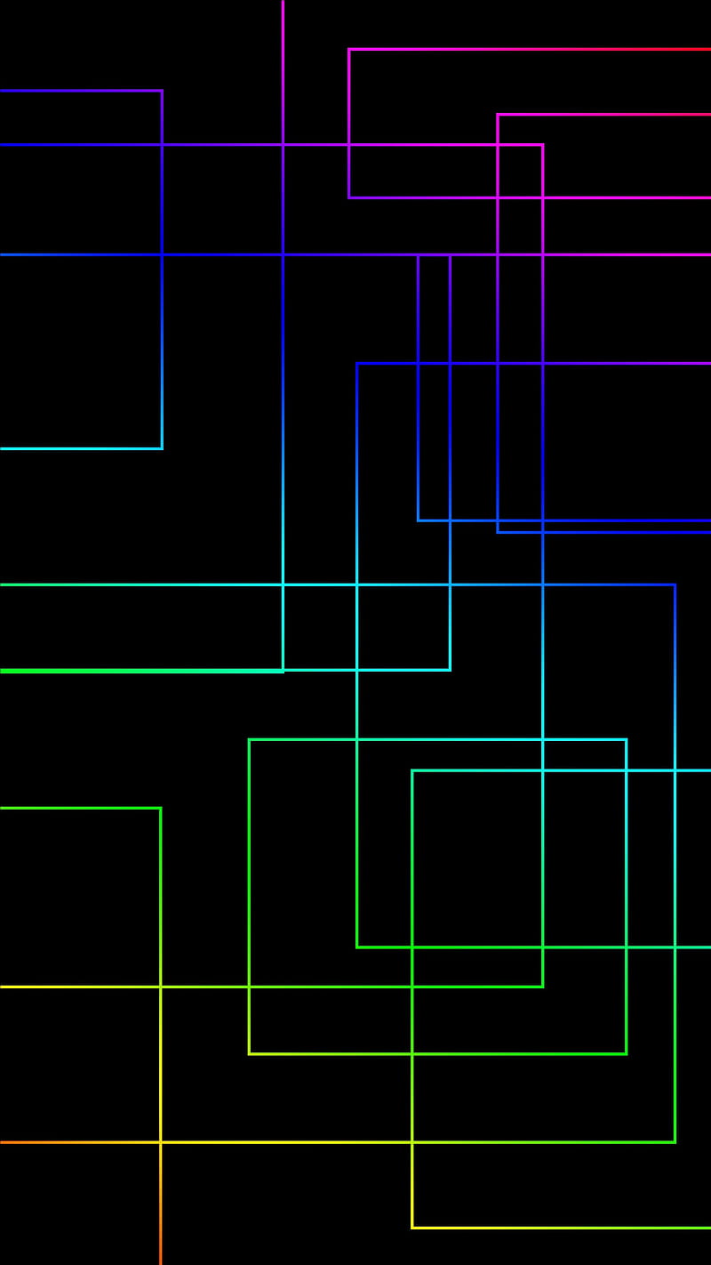 lines, connections, multicolored, glow, HD phone wallpaper