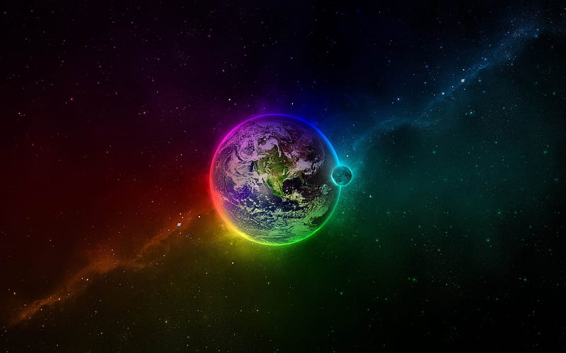 colorful earth-Space exploration secret, HD wallpaper