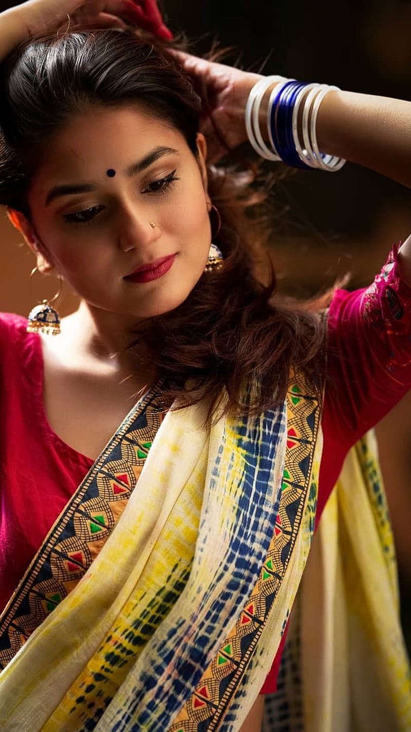 Zakia Sultana Sharna , saree lover, model, bong rocks, HD phone wallpaper