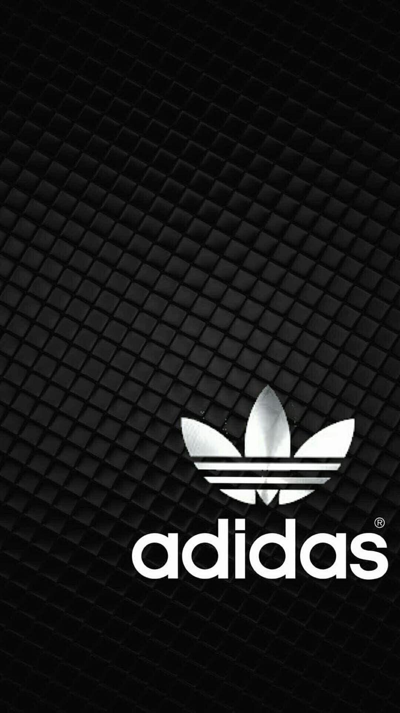 Black velvety adidas, adidas, black, brands, logos, HD phone wallpaper