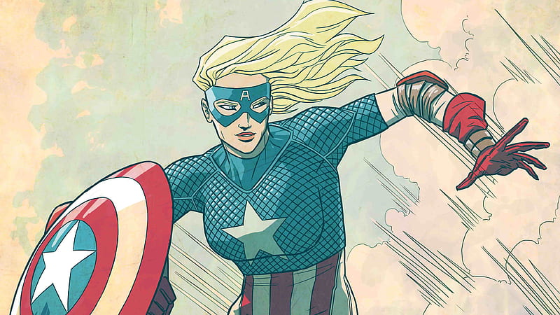Lady Captain America, captain-america, superheroes, artwork, artist, digital-art, behance, HD wallpaper