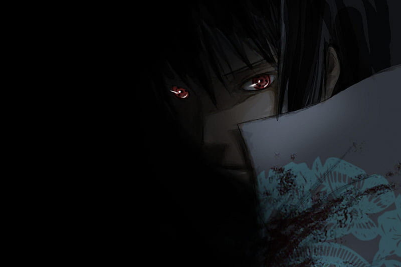 Sasuke Uchiha, uchiha sasuke, male, naruto shippuuden, sasuke, sharingan,  black background, HD wallpaper | Peakpx