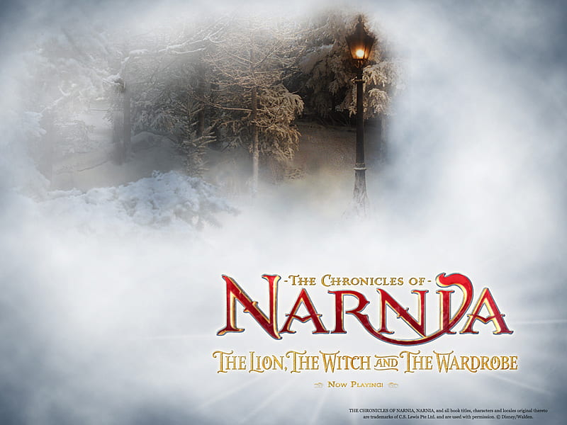 The Chronicles of Narnia, the witch, the wardrobe, the lion, lamp post, narnia, HD wallpaper