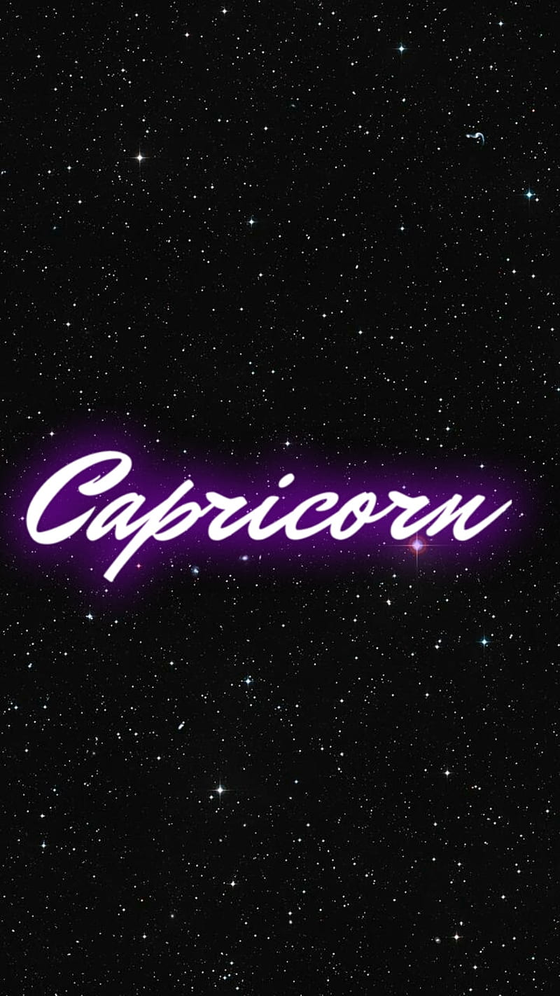 Capricorn , astrology, sign, space, stars, HD phone wallpaper