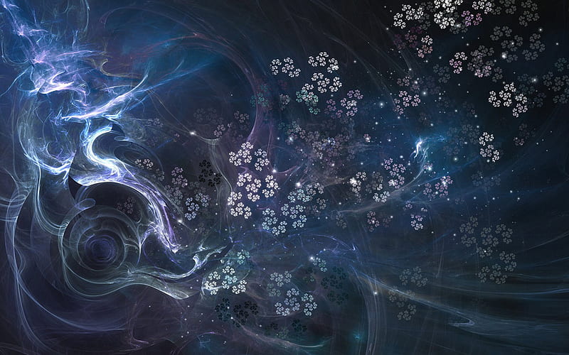 Elektric smoke fractals background . jpg, elektric, flowers fractals, smoke, HD wallpaper