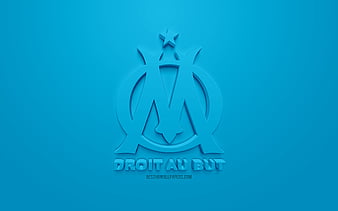 Télécharger fonds d'écran Olympique de Marseille, club de Football, France,  Ligue 1, le football, l'OM emblème, l'OM logo, Blanc soie pour le bureau  libre. Phot…