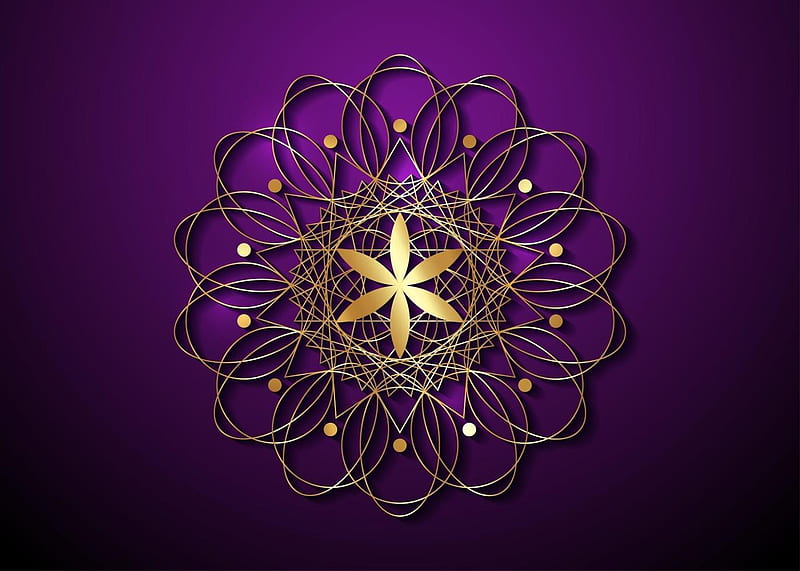 Gold Seed of life symbol Sacred Geometry. Logo icon 2966193 Vector Art at Vecteezy, HD wallpaper