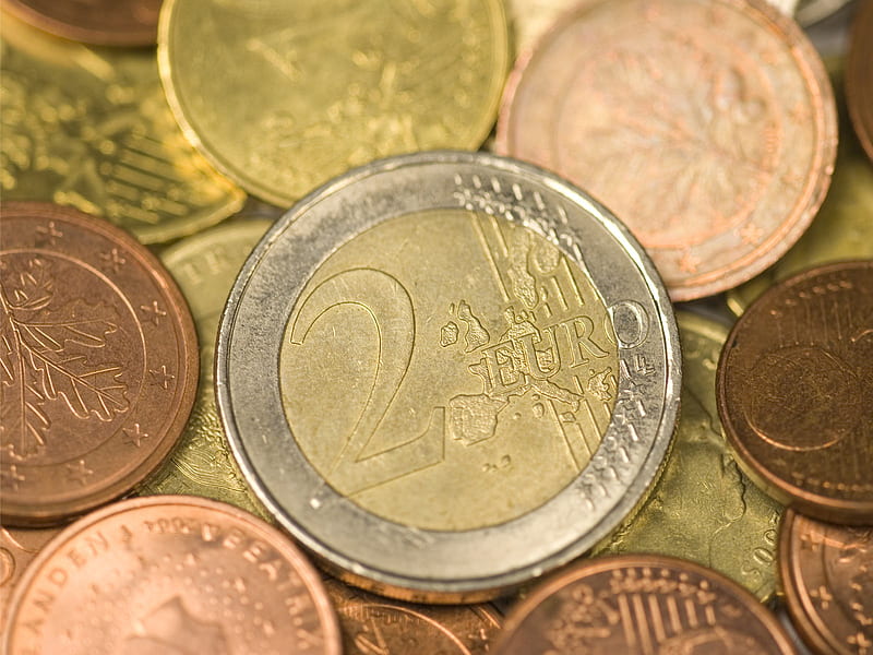 Euro, money, graphy, coins, abstract, HD wallpaper