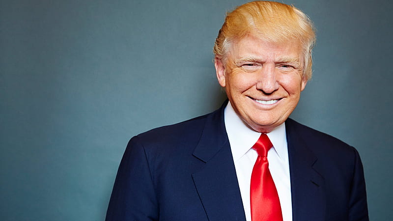 Donald Trump, USA leader, Trump portrait, 45th president of USA, HD wallpaper