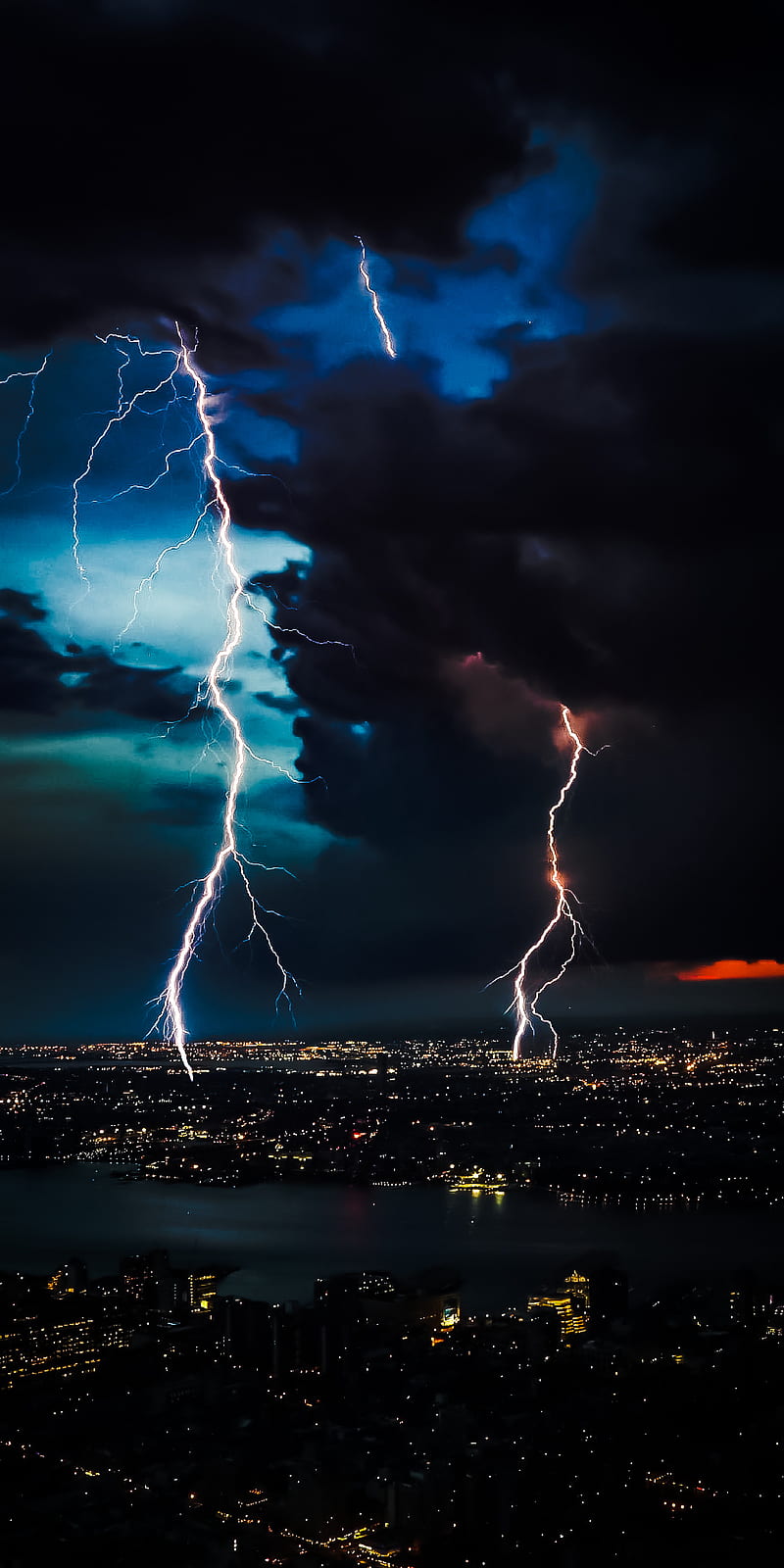 lightning, lightening, storm, thunderstorm, storms, purple, dark, boys, tough, rough, HD phone wallpaper