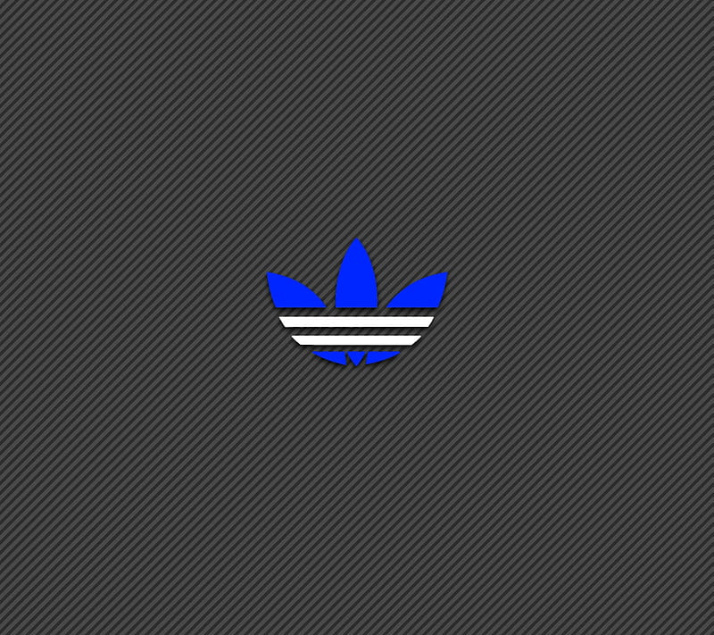 adidas blue, logo, whit, HD wallpaper