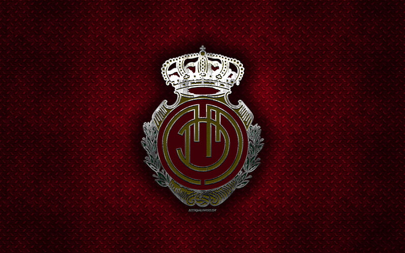 RCD Mallorca, Spanish football club, red metal texture, metal logo, emblem, Palma de Mallorca, Spain, La Liga 2, creative art, LaLiga2, football, HD wallpaper