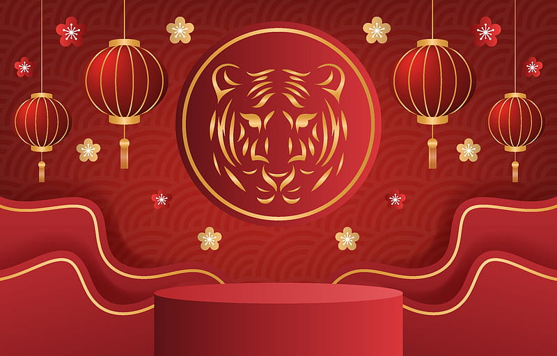Holiday, Chinese New Year, Year of the Tiger, HD wallpaper