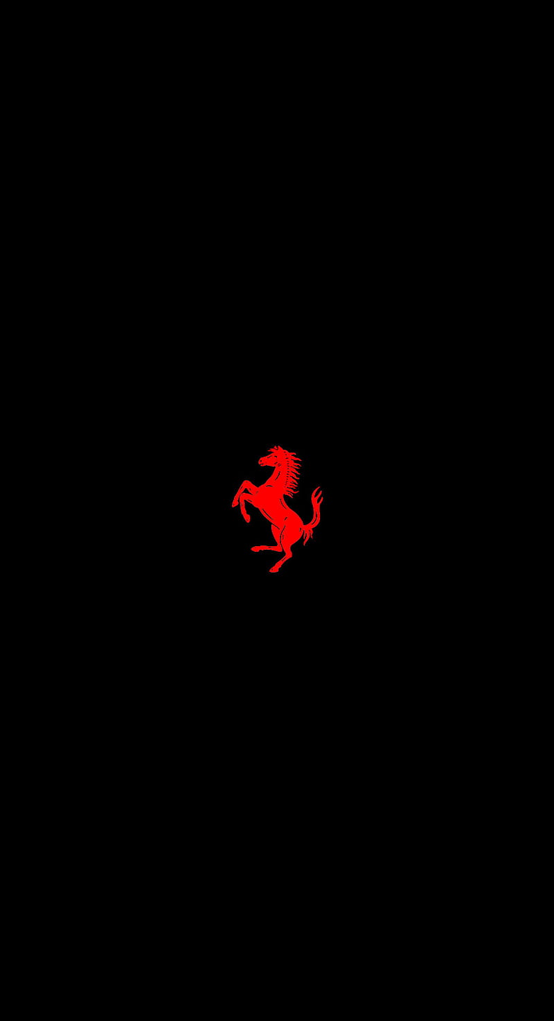 Ferrari Red Logo, HD phone wallpaper