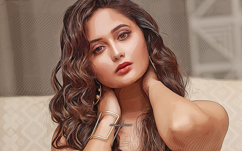 Rashmi Desai Vector Art Bollywood Indian Actress, actrice, rashmi desai, indian, vector art, indian actress, actress, celebrities, people, bollywood, HD wallpaper