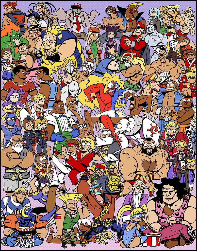 Street Fighter, capcom, funny, zangief, hugo, ryu, bison, gill, HD phone wallpaper