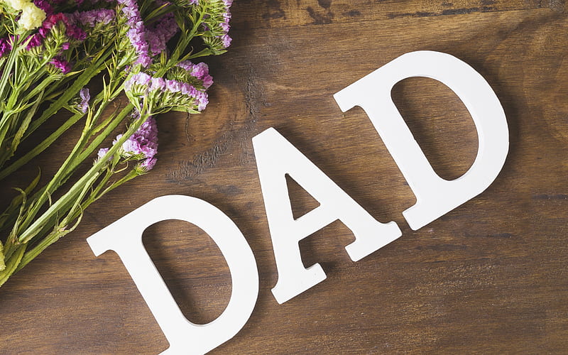 Fathers Day, Dads Day, June 17, 2018, USA, congratulation, postcard, wooden background, HD wallpaper