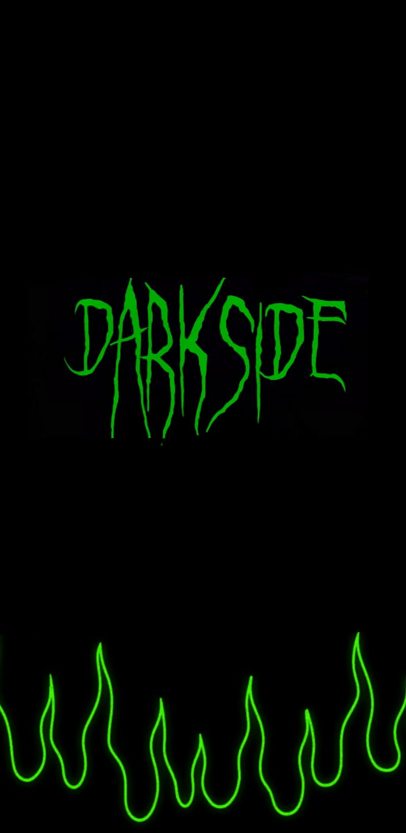 Darkside, green flame, art, flame, green darkside, parsalip darkside, black and green, parsalip, energy, monster, HD phone wallpaper