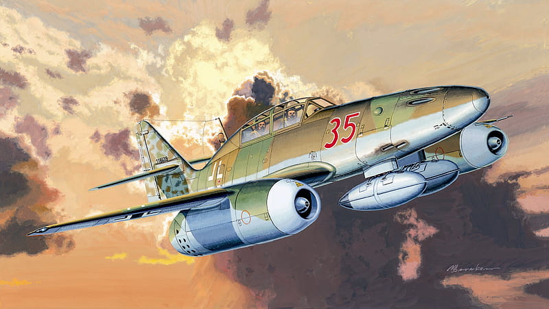 Military Aircraft, Messerschmitt Me 262, Aircraft, Warplane, HD wallpaper