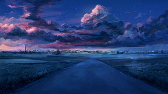 HD wallpaper gas stations night anime  Wallpaper Flare