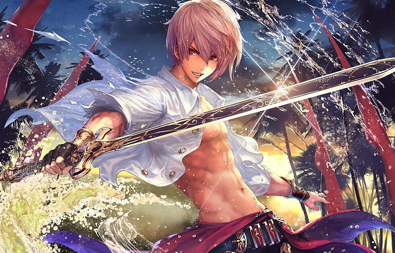 anime male sword fighters