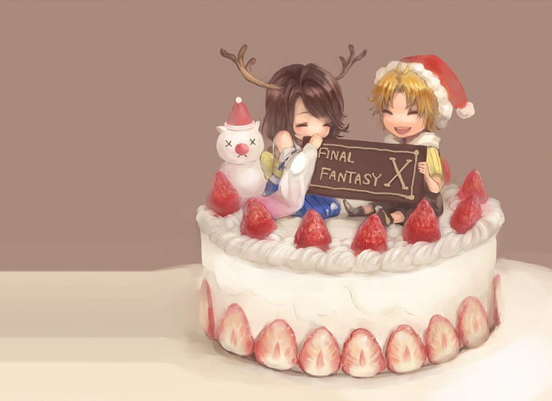 Strawberry Cake, cake, pretty, strawberry, hungry, video game, game, adorable, HD wallpaper | Peakpx