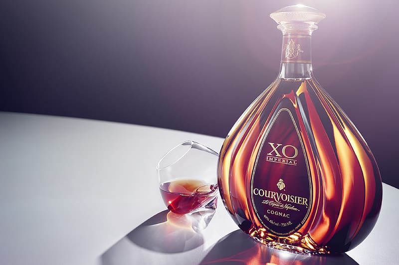 :), courvoisier, bottle, drink, cognac, glass, HD wallpaper