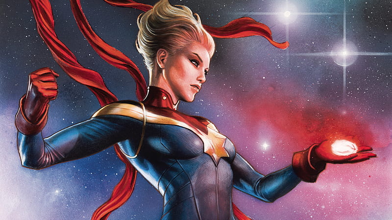 Captain Marvel Comic Book Art, captain-marvel, superheroes, artist, artwork, digital-art, HD wallpaper