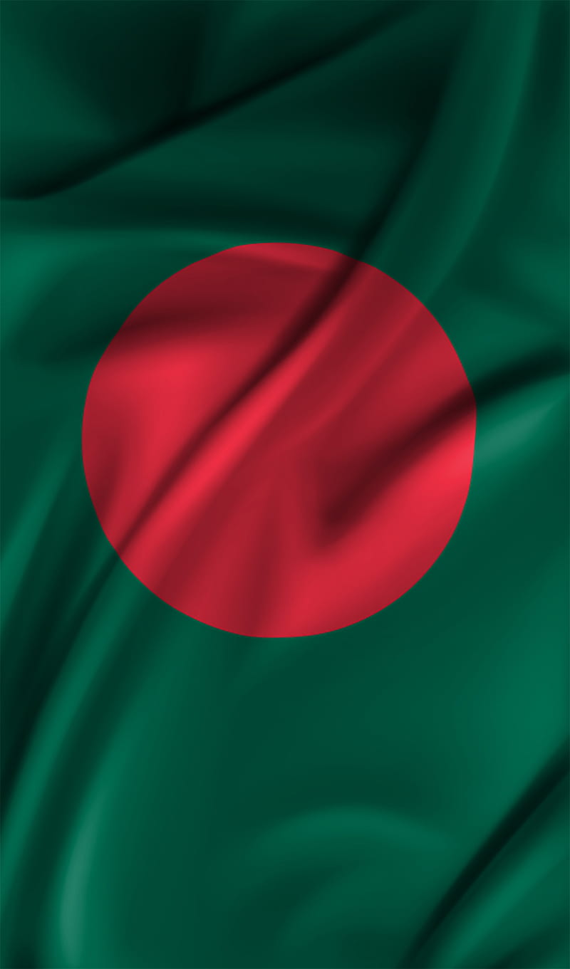 Bangladesh flag, red, silk, bd, green, 1971, waving flag, flag, HD phone wallpaper