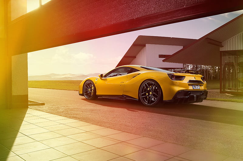 2016 Novitec Rosso Ferrari 488 GTB, Coupe, Turbo, V8, car, HD wallpaper