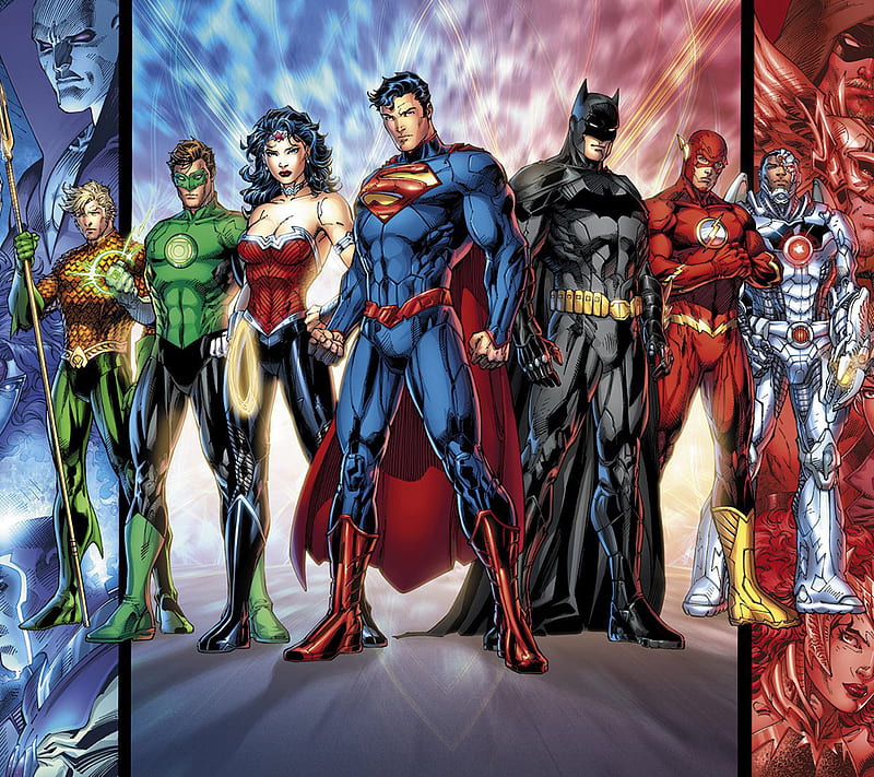 Justice League, batman, comic, dc, superman, HD wallpaper