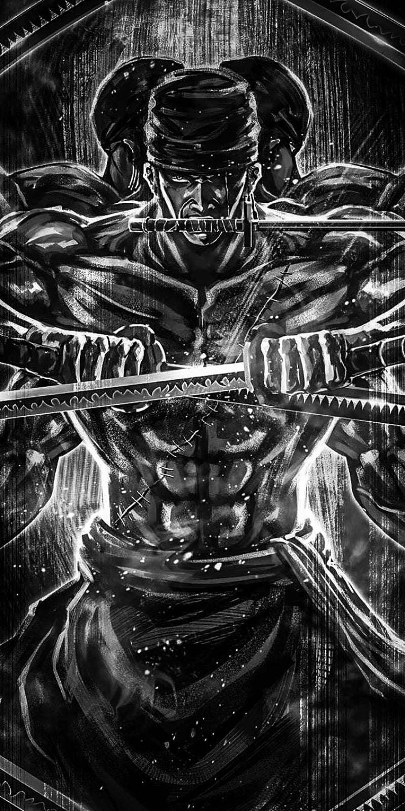 Roronoa Zoro, anime, black, one piece, zoro, HD phone wallpaper