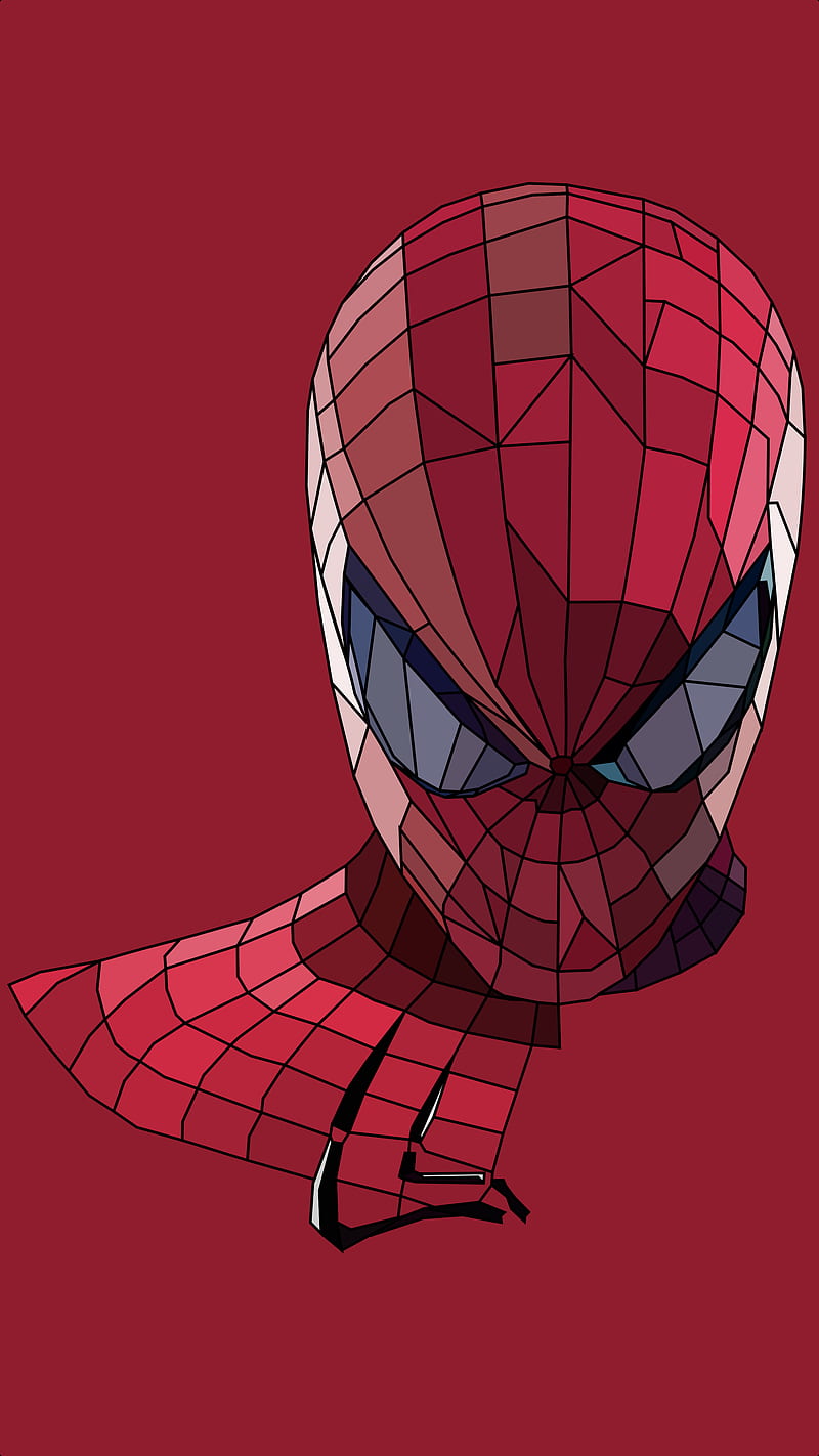 Spiderman, spider, man, marvel, super, hero, web, red, mask, HD phone wallpaper