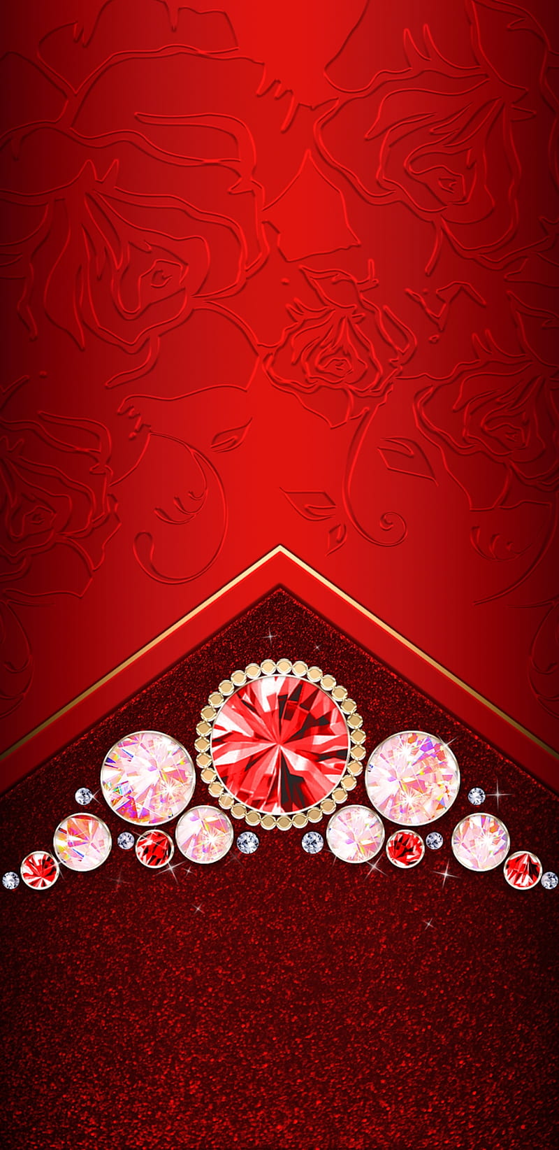 Intense Jewels, bonito, glitter, jewels, pink, pretty, red, sparkle, HD phone wallpaper