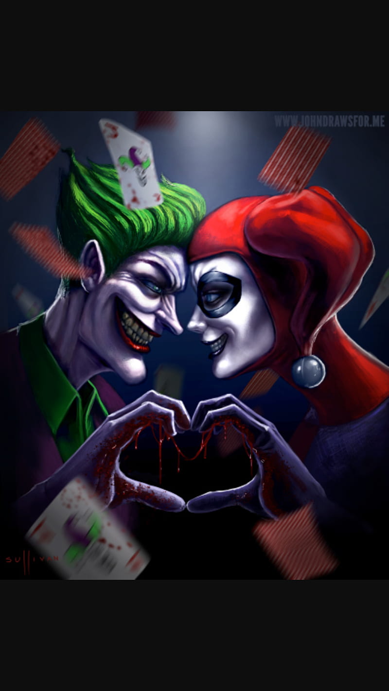 Joker and harley, dc, marvel, HD phone wallpaper | Peakpx