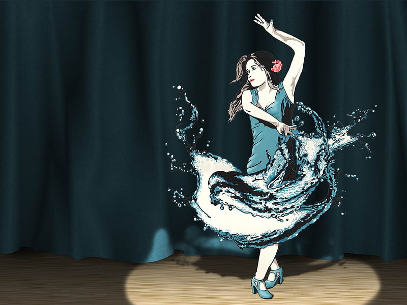 splash dance-Creative graphic design, HD wallpaper