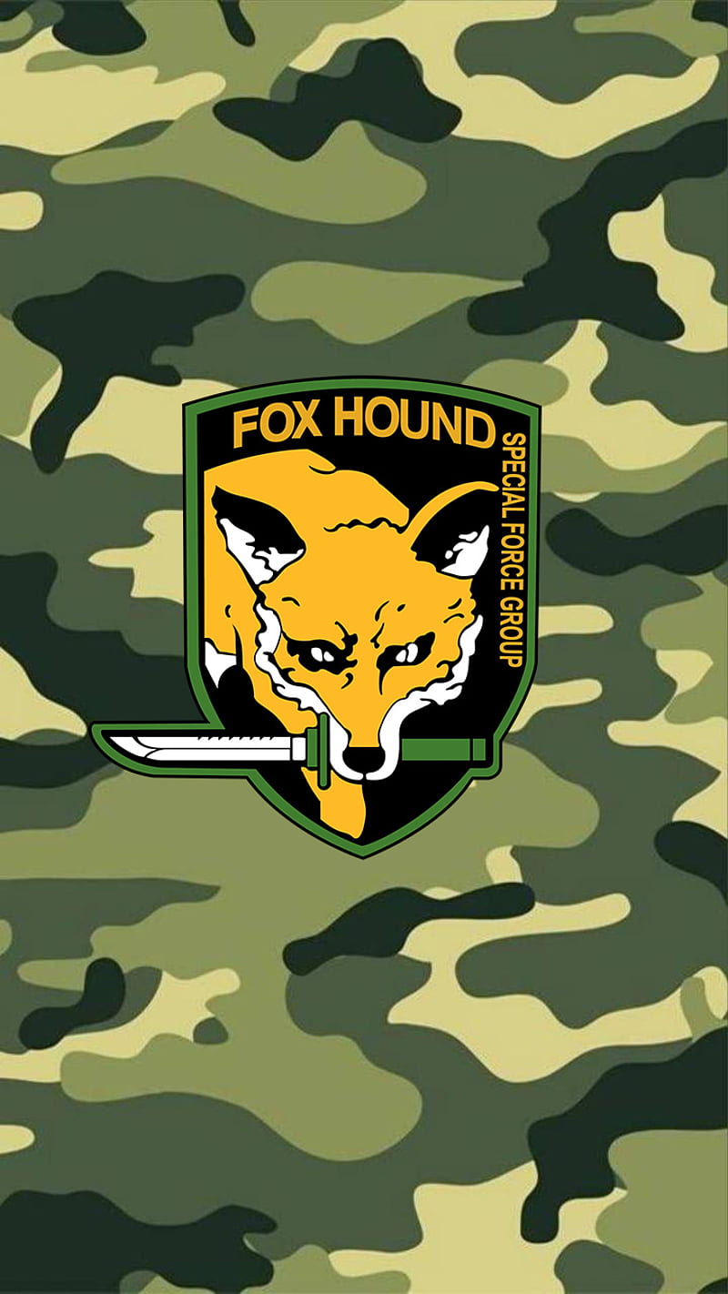 MGS Fox Hound Logo, camo, game, metal gear, ps, solid snake, HD phone wallpaper