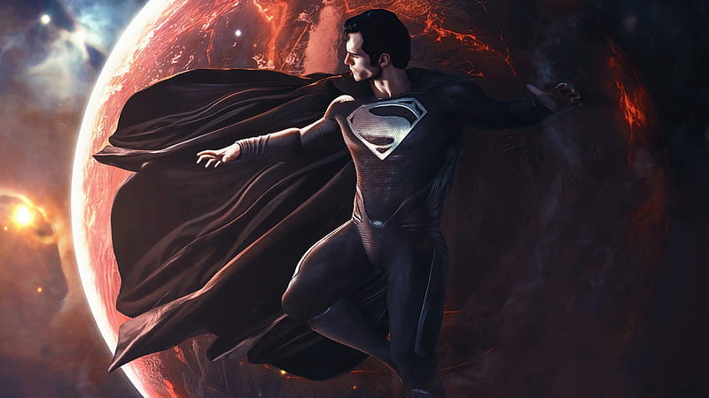 Black Superman , superman, superheroes, artist, artwork, digital-art, artstation, HD wallpaper