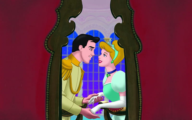 Cinderella & Prince Charming, Cinderella, Disney, movie, romance, kiss,  windows, HD wallpaper | Peakpx