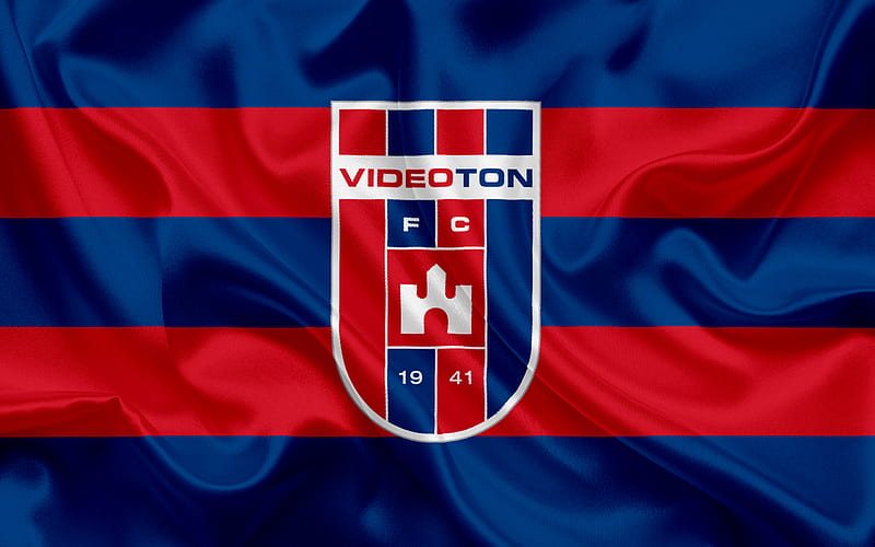 Videoton FC, Hungarian Football Club, emblem, logo, silk flag, Szekesfehervar, Hungary, football, Hungarian football league, HD wallpaper