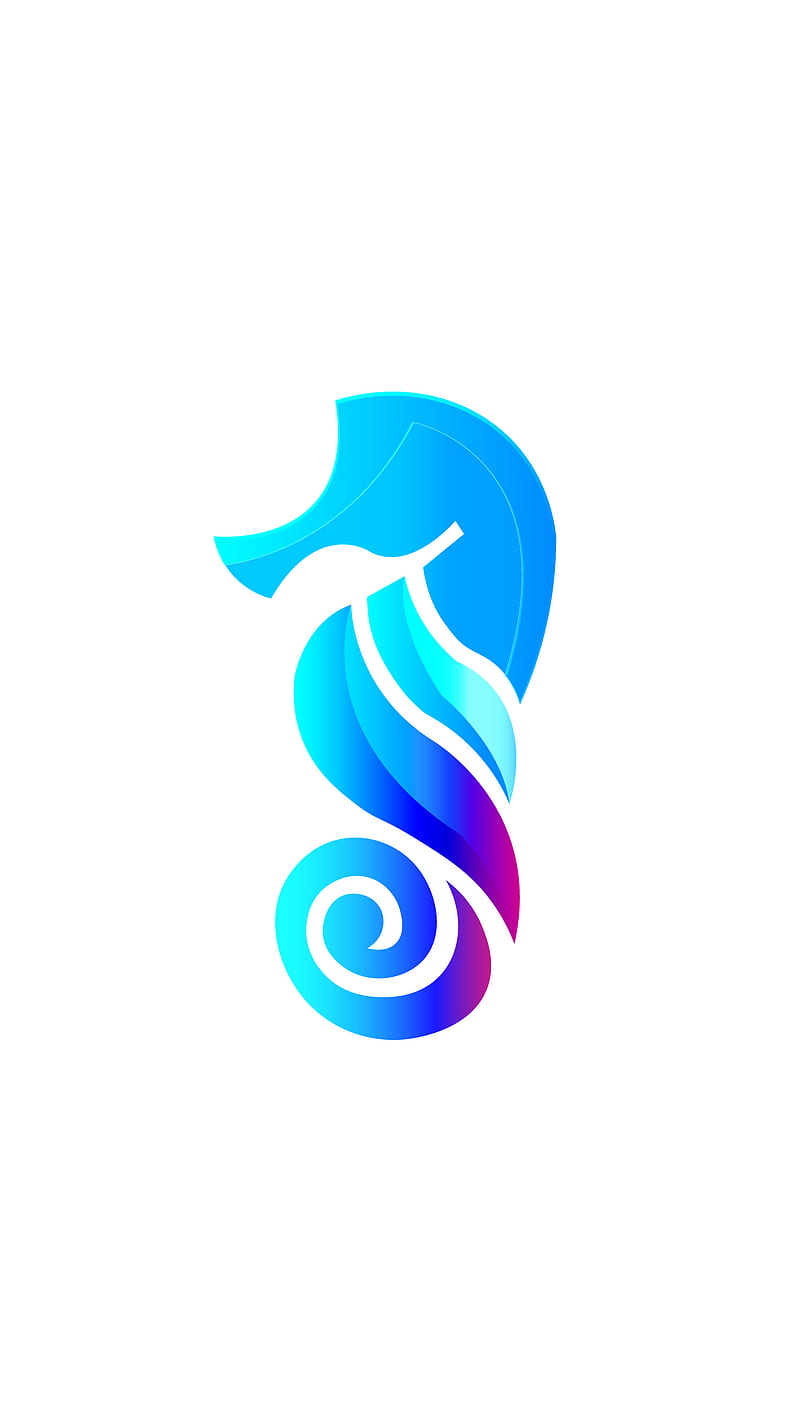 Sea Horse, blue, seahorse, HD phone wallpaper