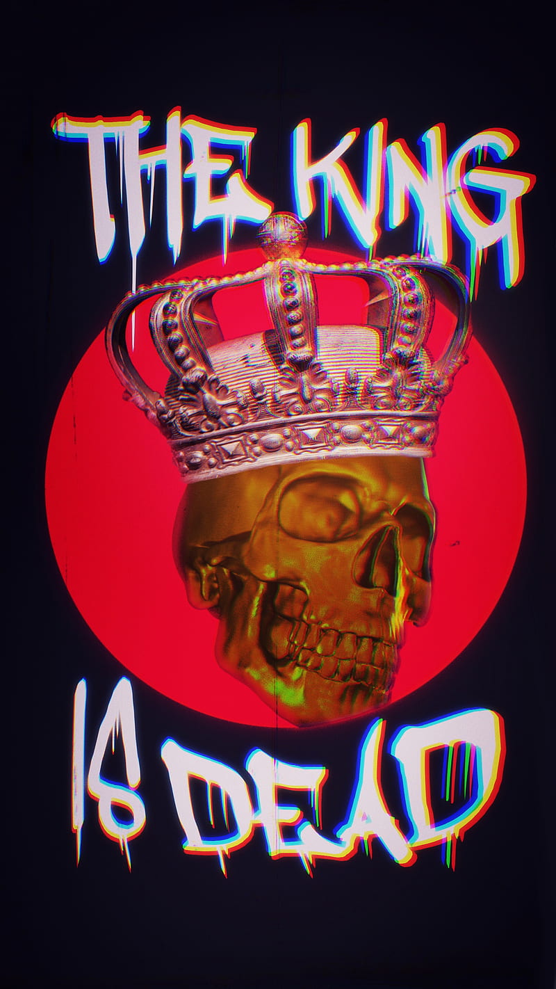 Dead king, crown, gold, skull, HD phone wallpaper